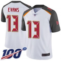 Buccaneers #13 Mike Evans White Youth Stitched NFL 100th Season Vapor Limited Jersey