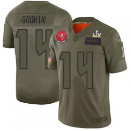 Buccaneers #14 Chris Godwin Camo Youth Super Bowl LV Bound Stitched NFL Limited 2019 Salute To Service Jersey