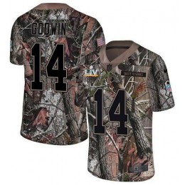 Buccaneers #14 Chris Godwin Camo Youth Super Bowl LV Bound Stitched NFL Limited Rush Realtree Jersey