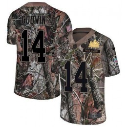 Buccaneers #14 Chris Godwin Camo Youth Super Bowl LV Champions Patch Stitched NFL Limited Rush Realtree Jersey