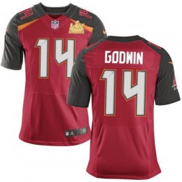 Buccaneers #14 Chris Godwin Red Team Color Youth Super Bowl LV Champions Patch Stitched NFL Vapor Untouchable Elite Jersey