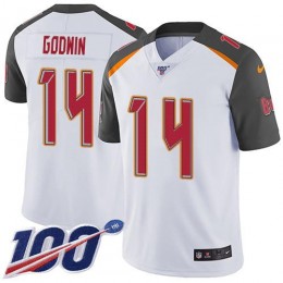 Buccaneers #14 Chris Godwin White Youth Stitched NFL 100th Season Vapor Untouchable Limited Jersey