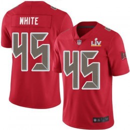Buccaneers #45 Devin White Red Youth Super Bowl LV Bound Stitched NFL Limited Rush Jersey