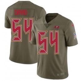 Buccaneers #54 Lavonte David Olive Youth Stitched NFL Limited 2017 Salute To Service Jersey