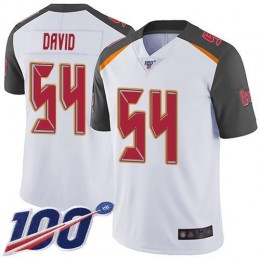 Buccaneers #54 Lavonte David White Youth Stitched NFL 100th Season Vapor Limited Jersey