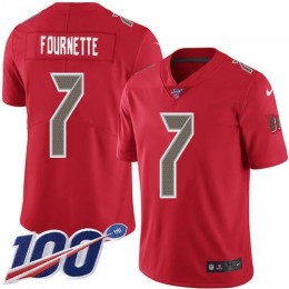 Buccaneers #7 Leonard Fournette Red Youth Stitched NFL Limited Rush 100th Season Jersey