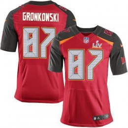 Buccaneers #87 Rob Gronkowski Red Team Color Youth Super Bowl LV Bound Stitched NFL Vapor Untouchable Elite Jersey
