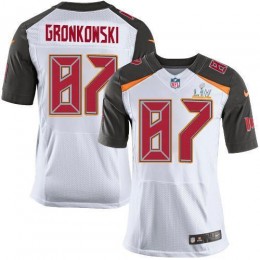 Buccaneers #87 Rob Gronkowski White Youth Super Bowl LV Bound Stitched NFL New Elite Jersey