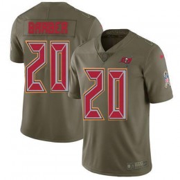 Tampa Bay Buccaneers #20 Ronde Barber Olive Youth Stitched NFL Limited 2017 Salute to Service Jersey