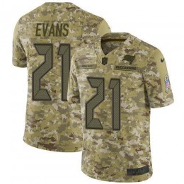 Tampa Bay Buccaneers #21 Justin Evans Camo Youth Stitched NFL Limited 2018 Salute To Service Jersey