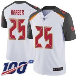Tampa Bay Buccaneers #25 Peyton Barber White Youth Stitched NFL 100th Season Vapor Limited Jersey