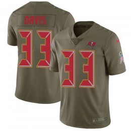 Tampa Bay Buccaneers #33 Carlton Davis III Olive Youth Stitched NFL Limited 2017 Salute to Service Jersey