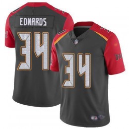 Tampa Bay Buccaneers #34 Mike Edwards Gray Youth Stitched NFL Limited Inverted Legend Jersey