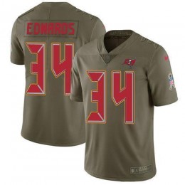 Tampa Bay Buccaneers #34 Mike Edwards Olive Youth Stitched NFL Limited 2017 Salute To Service Jersey