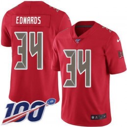 Tampa Bay Buccaneers #34 Mike Edwards Red Youth Stitched NFL Limited Rush 100th Season Jersey