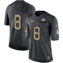 Tampa Bay Buccaneers #8 Bradley Pinion Black Youth Super Bowl LV Bound Stitched NFL Limited 2016 Salute to Service Jersey