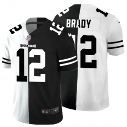 Tampa Bay Buccaneers #12 Tom Brady Youth Black V White Peace Split Vapor Untouchable Limited NFL Jersey