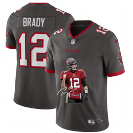Tampa Bay Buccaneers #12 Tom Brady Youth Player Signature Moves Vapor Limited NFL Jersey Pewter
