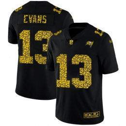 Tampa Bay Buccaneers #13 Mike Evans Youth Leopard Print Fashion Vapor Limited NFL Jersey Black