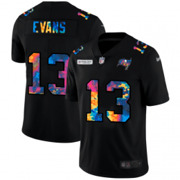 Tampa Bay Buccaneers #13 Mike Evans Youth Multi-Color Black 2020 NFL Crucial Catch Vapor Untouchable Limited Jersey
