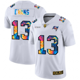 Tampa Bay Buccaneers #13 Mike Evans Youth White Multi-Color 2020 NFL Crucial Catch Limited NFL Jersey