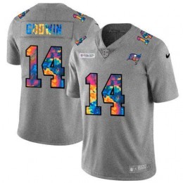 Tampa Bay Buccaneers #14 Chris Godwin Youth Multi-Color 2020 NFL Crucial Catch NFL Jersey Greyheather
