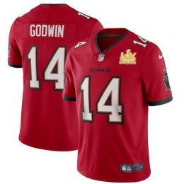 Tampa Bay Buccaneers #14 Chris Godwin Youth Super Bowl LV Champions Patch Red Vapor Limited Jersey