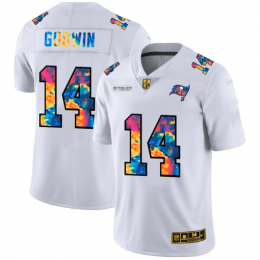 Tampa Bay Buccaneers #14 Chris Godwin Youth White Multi-Color 2020 NFL Crucial Catch Limited NFL Jersey