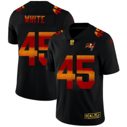 Tampa Bay Buccaneers #45 Devin White Youth Black Red Orange Stripe Vapor Limited NFL Jersey