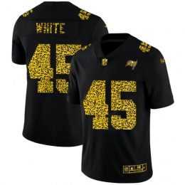 Tampa Bay Buccaneers #45 Devin White Youth Leopard Print Fashion Vapor Limited NFL Jersey Black