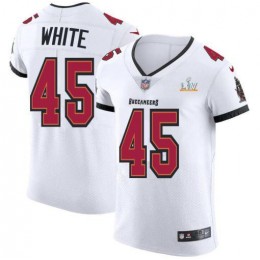 Tampa Bay Buccaneers #45 Devin White Youth Super Bowl LV Bound White Vapor Elite Jersey