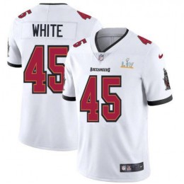 Tampa Bay Buccaneers #45 Devin White Youth Super Bowl LV Bound White Vapor Limited Jersey