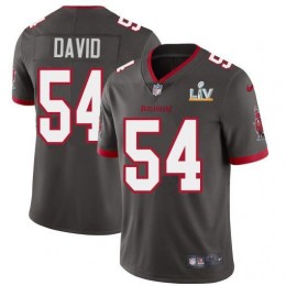 Tampa Bay Buccaneers #54 Lavonte David Youth Super Bowl LV Bound Pewter Alternate Vapor Limited Jersey