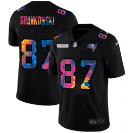 Tampa Bay Buccaneers #87 Rob Gronkowski Youth Multi-Color Black 2020 NFL Crucial Catch Vapor Untouchable Limited Jersey