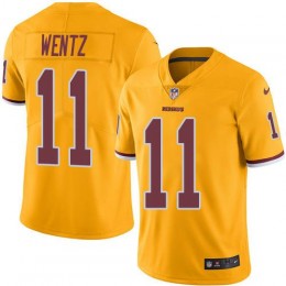 Washington Commanders #11 Carson Wentz Gold Youth Stitched NFL Limited Rush Jersey