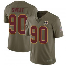 Washington Commanders #90 Montez Sweat Olive Youth Stitched NFL Limited 2017 Salute to Service Jersey